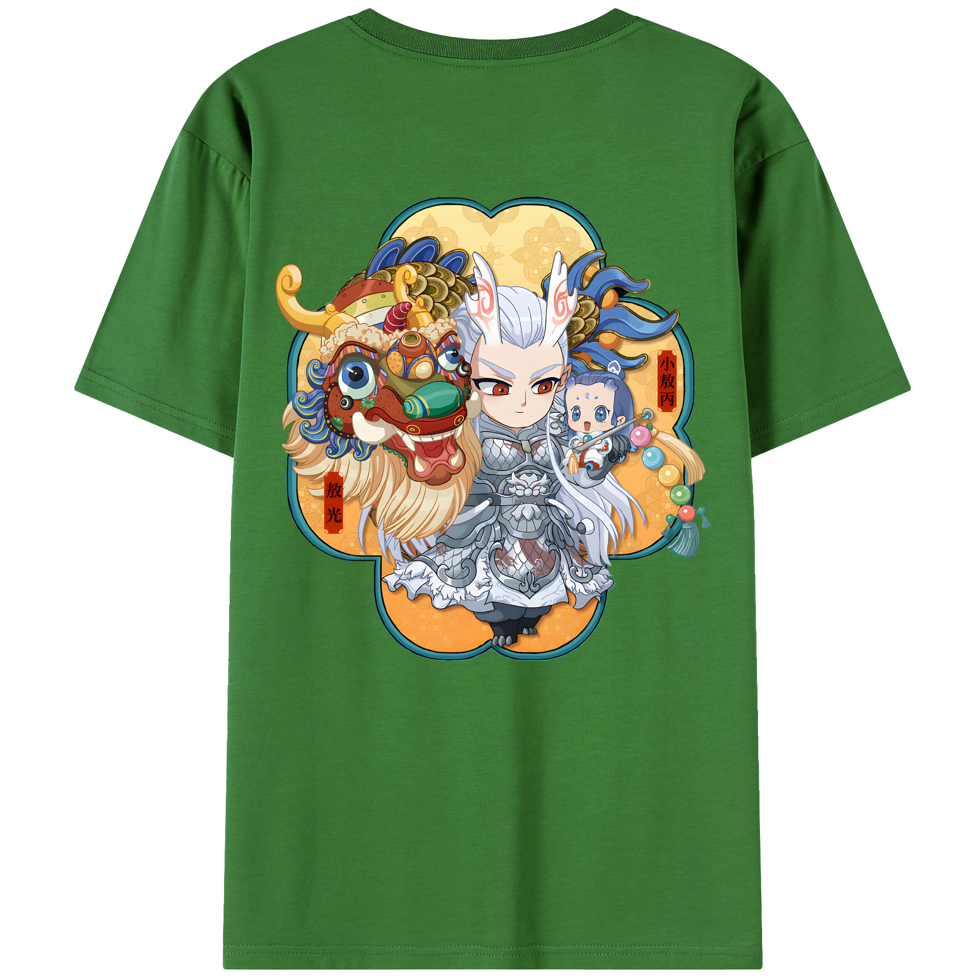 （画像用） Ne Zha 2 ナタ 魔童の大暴れ レディース半袖Tシャツ(バックプリント)